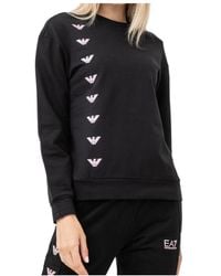 EA7 - Round Collar Logo Sweater - Lyst