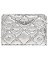 Zadig & Voltaire - Quilted Leather Card Holder - Lyst
