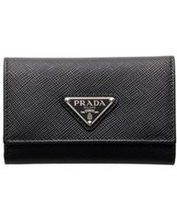 Prada - Saffiano Leather Key Case - Lyst