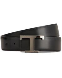 Tod's - Reversible Logo Plaque Buckle Belt - Lyst