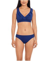 Ralph Lauren - Ruffle-Trim V Neck Bikini Top - Lyst
