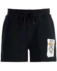 Moschino - Teddy Printed Drawstring Track Shorts - Lyst