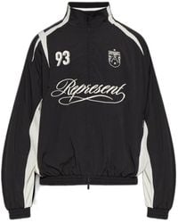 Represent - Logo-Embroidered Panelled Jacket - Lyst