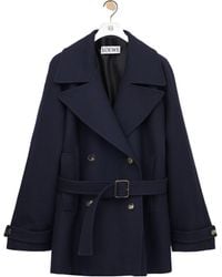 Loewe - Double-Breasted Belted Coat - Lyst