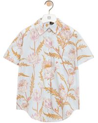 Loewe - Short-Sleeved Curved Hem Shirt - Lyst