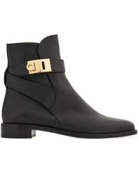 Ferragamo - Zanira Leather Ankle Boots - Lyst