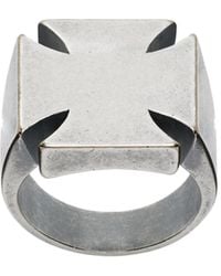 Vetements - Biker Cross Minimal Signet Ring - Lyst