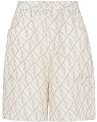 Fendi - Ff Motif Printed Bermuda Shorts - Lyst