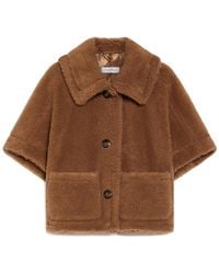 Max Mara - Newterzo Button-Up Short-Sleeved Coat - Lyst