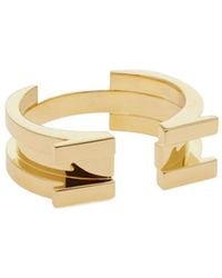 Elisabetta Franchi - Logo Open Bangle Bracelet - Lyst