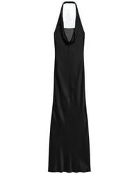 Helmut Lang - Silk Bias-Cut Cowl Neck Maxi Dress - Lyst
