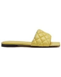 Bottega Veneta - Quilted Square-Toe Sandals - Lyst