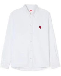 KENZO - Boke Flower Embroidered Casual Shirt - Lyst