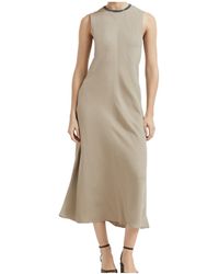 Brunello Cucinelli - Twill Dress - Lyst