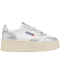 Autry - Medalist Logo Embroidered Platform Sneakers - Lyst
