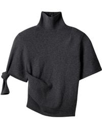 Jacquemus - Mock-Neck Short-Sleeve Knit Top - Lyst