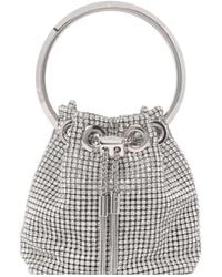 Jimmy Choo - Embellished Drawstring Bucket Bag - Lyst