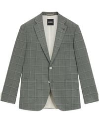 BOSS - Checked Patch-Pocket Blazer - Lyst