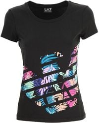 EA7 - Logo Printed T-Shirt - Lyst