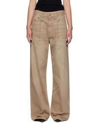 R13 - Tan Damon Pleated Jeans - Lyst