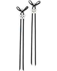Simone Rocha - Daisy Ribbon Drop Earrings - Lyst