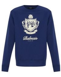 Balmain - Sweatshirt With Printed Logo - Lyst