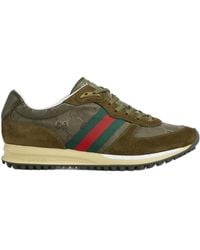 Gucci - Panelled Lace-Up Sneakers - Lyst