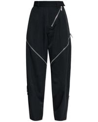 The Attico - The Panelled Zip-Detail Trousers - Lyst
