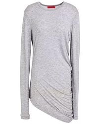 MAX&Co. - Solid Color Long-Sleeve Crew Neck T-Shirt - Lyst