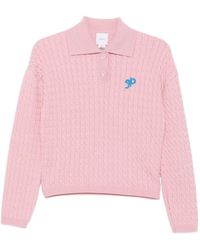 Patou - Jp Cable-Knit Polo Sweater - Lyst