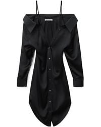 Alexander Wang - Off-Shoulder Shirt Dress - Lyst