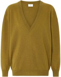 Saint Laurent - V-Neck Knitted Sweater - Lyst
