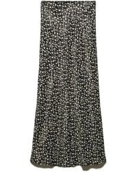 MAX&Co. - Floral Jacquard Midi Skirt - Lyst