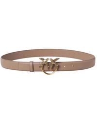 Pinko - Love Berry Logo Plaque Buckle Belt - Lyst