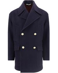 Palm Angels - Palm Tree-Embroidered Double-Breasted Coat - Lyst