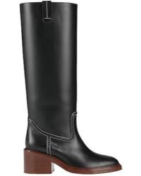 Chloé - Solid Color Comfortable Leather Boots - Lyst