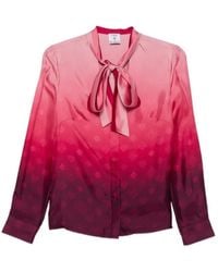 CASABLANCA - All-Over Pattern Bow Shirt - Lyst