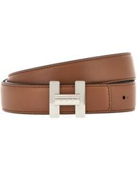 Hogan - Logo Plaque Belt - Lyst