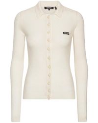 ROTATE BIRGER CHRISTENSEN - Ribbed Button-Up Knitted Top - Lyst