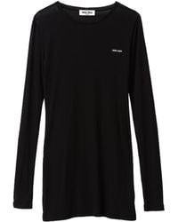 Miu Miu - Cotton Logo Mini Dress - Lyst