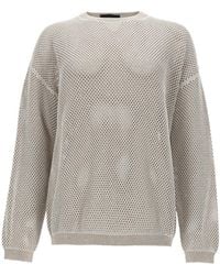 Fabiana Filippi - Open-Knit Drop-Shoulder Sweater - Lyst