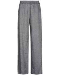 Eleventy - Drawstring Wide-Leg Pants - Lyst