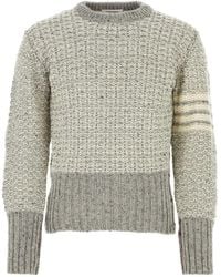 Thom Browne - Bar Stripe Knitted Jumper - Lyst