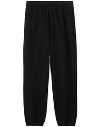 Burberry - Cotton Check-Detail Sweatpants - Lyst