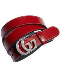 Gucci - Thin Belt With Double G Buckle - Lyst