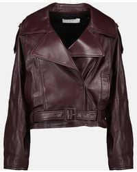 IRO - Long-Sleeved Leather Jacket - Lyst