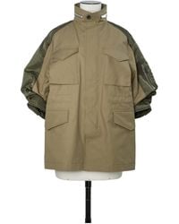 Sacai - Panelled Drawstring-Waist Jacket - Lyst