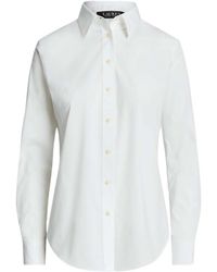 Ralph Lauren - Lauren Long-Sleeved Curved Hem Shirt - Lyst