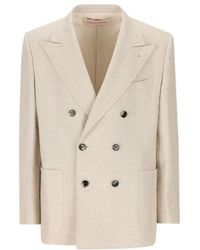 Valentino - Double-Breasted Long-Sleeved Blazer - Lyst