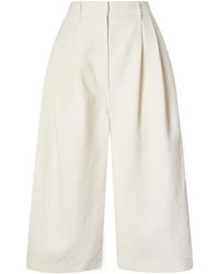 Co. - Pleated Woven Wide-Leg Pants - Lyst